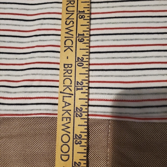 Tommy Hilfiger Women's Shirt v neck Short Sleeve White Gray Navy Red Stripe 0x - Picture 6 of 8